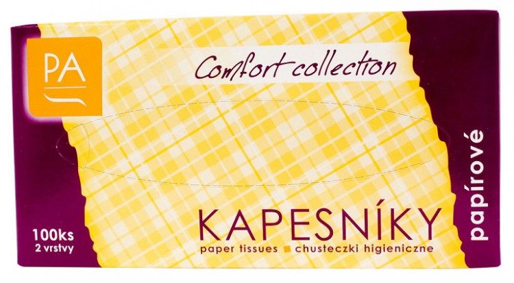 Pap.kosmet. kapesníčky BOX 100ks | Papírové a hygienické výrobky - Kapesníky